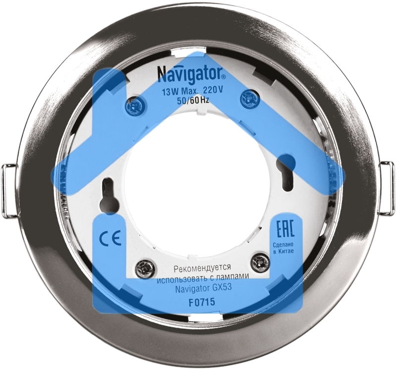 Светильник Navigator NGX-R1-003-GX53 IP20 хром