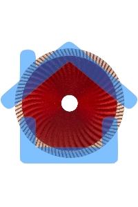 Диск алмазный отрезной Matrix Turbo Extra, 150 х 22,2 мм, сухая резка