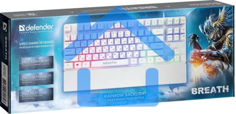 Клавиатура Defender Breath GK-184 проводная, USB, белый