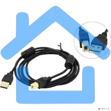 Кабель USB 2.0 A-->B 3м ExeGate 2 фильтра, позолоченные контакты