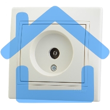 Розетка LEZARD 701-0303-130серия скр.проводки Мира ТВ оконечная кремовый со вст.