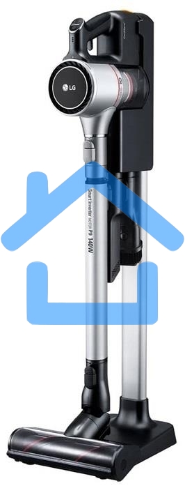 Пылесос вертикальный LG A9N-CORE серебристый, питание от аккумулятора, 160 Вт, уборка сухая, пылесборник 0.44 л, работа от АКБ max 50 мин