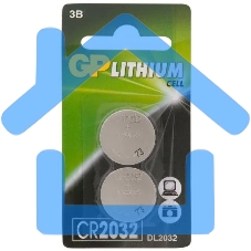 Батарея GP Lithium CR2032 (2шт) блистер