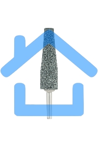 Шарошка абразивная, конус удлиненный, для дрели (ПШМ), 19 x 60 мм, хвостовик d6 мм, 63С Denzel