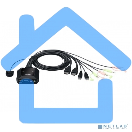 Переключатель ATEN 2-Port USB 4K HDMI Cable KVM Switch