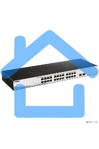 Коммутатор управляемый L2 D-Link DGS-1210-26/FL2A с 24 портами 10/100/1000Base-T и 2 портами 1000Base-X SFP