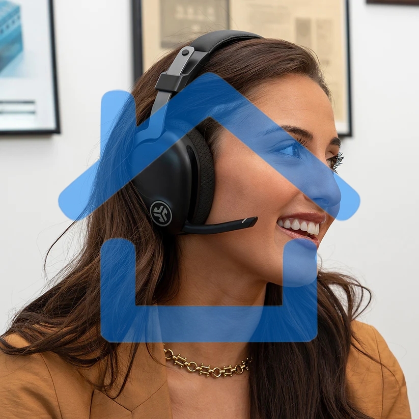 Гарнитура JLAB GO Work Wireless Headset, для компьютера/мобильных устройств, накладные, bluetooth, черный ieuhbgoworkrblk4