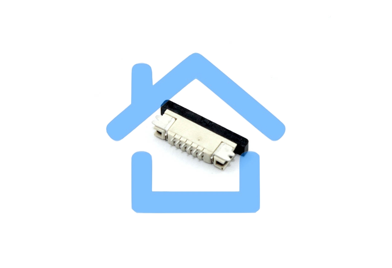 Разъем FPC Half Coverage Top Contact 0.8K-BS-6PWB 6 pin высота 2мм шаг 0,8мм