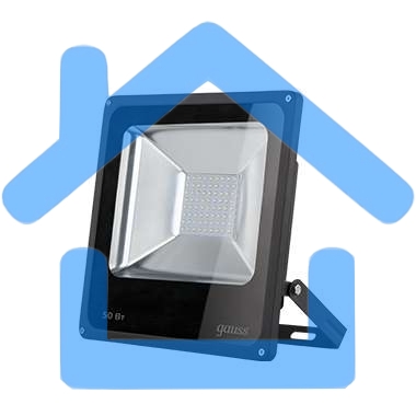 Прожектор светодиодный GAUSS 613100350 LED 50W IP65 6500К черный 1/6