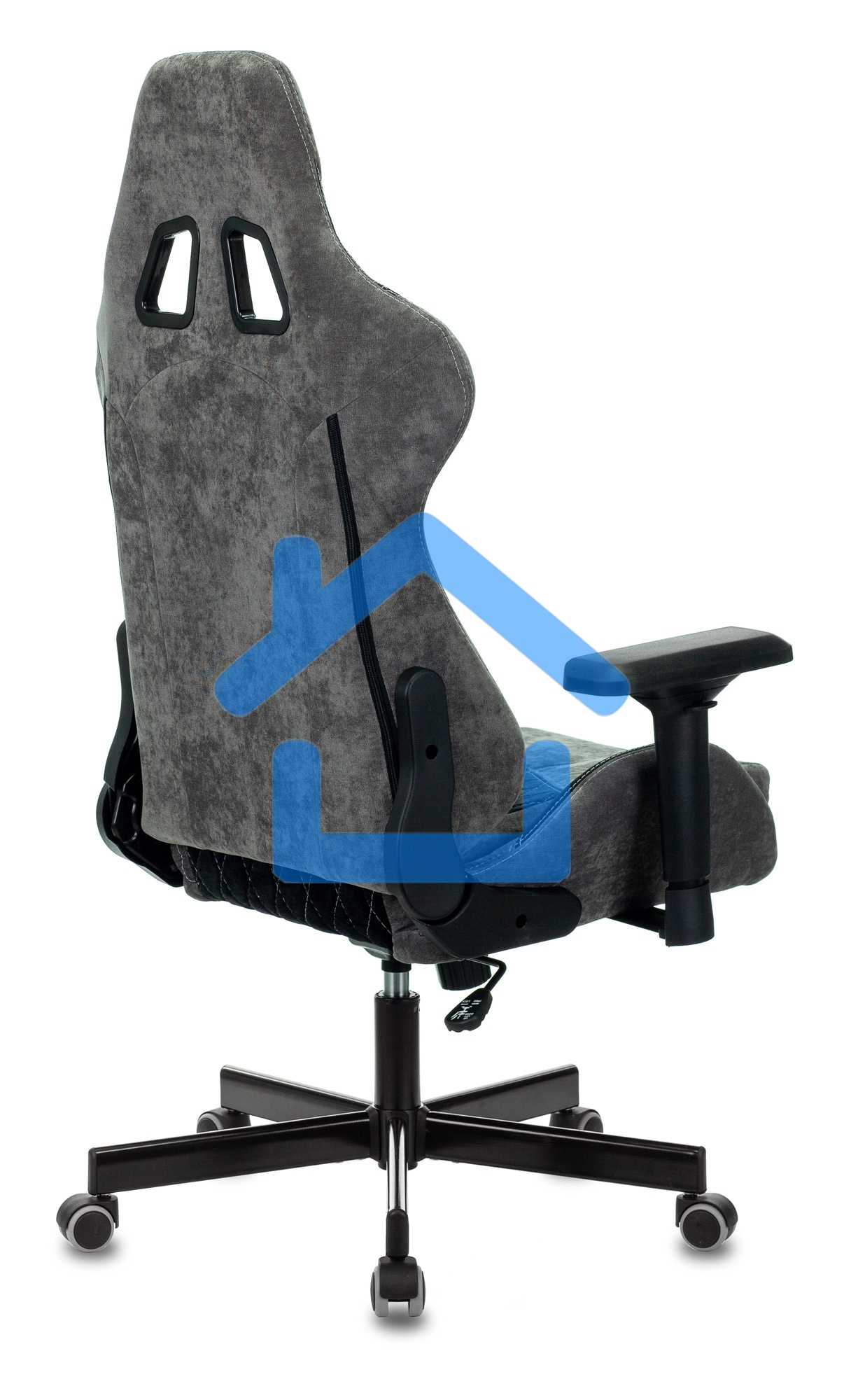 Кресло игровое Бюрократ VIKING 7 KNIGHT B FABRIC черный текстиль/эко.кожа крестовина металл/пластик