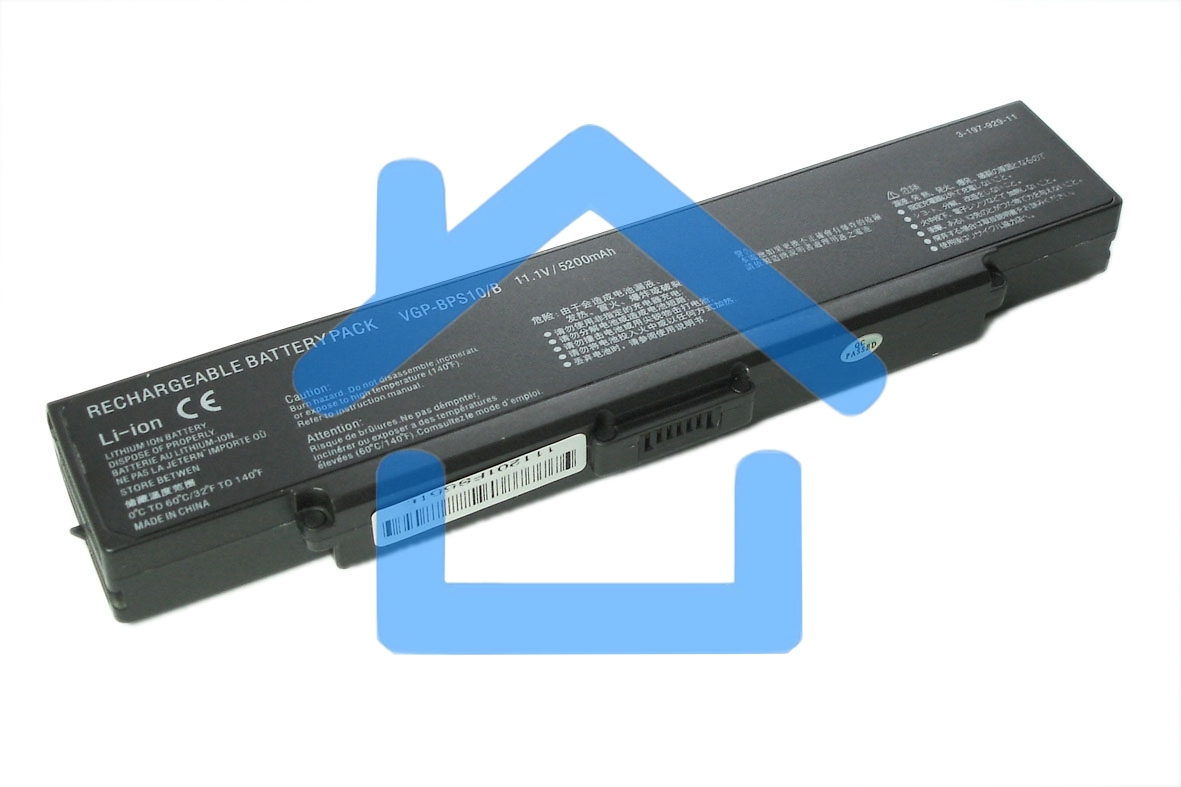 Аккумуляторная батарея для ноутбука Sony Vaio VGN-CR, AR, NR (VGP-BPS9) 5200mAh OEM черный