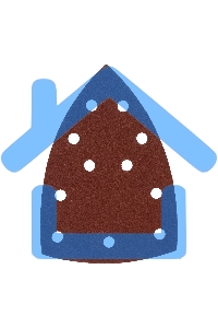 Треугольник абразивный Denzel на ворc. подложке под 