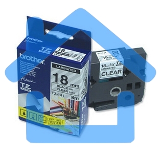 Картридж ленточный Brother TZE241 18x8 черный шрифт, белый фон, для Brother P-Touch