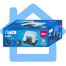 Дырокол Deli E0137, до 20 листов, металл ассорти, отверстий: 2