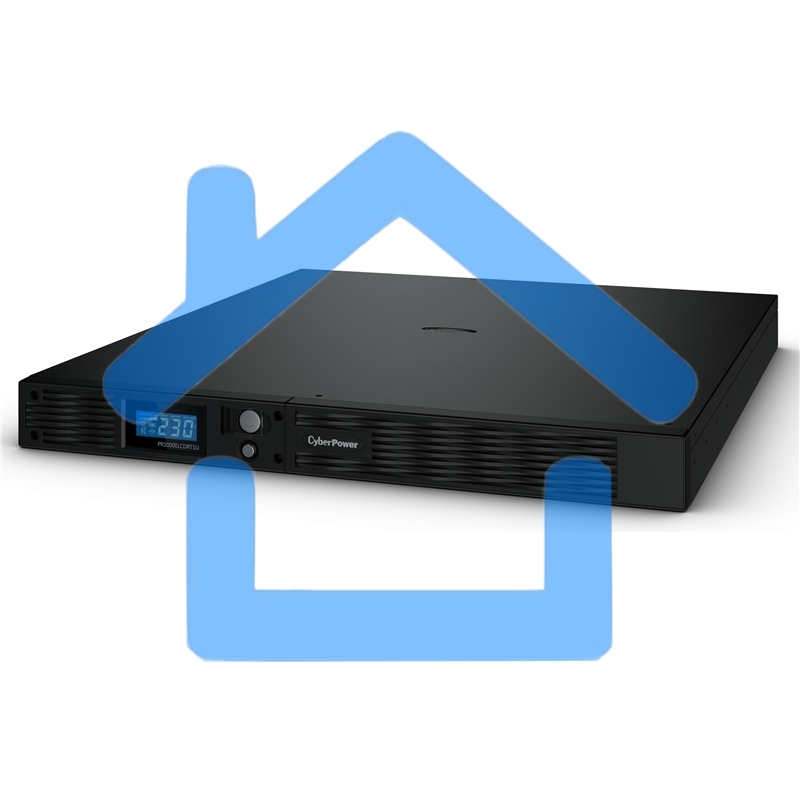 Источник бесперебойного питания Line-Interactive CyberPower PR1000ELCDRT1U 1000VA/800W USB/RS-232/EPO/SNMPslot (6 IEC С13)