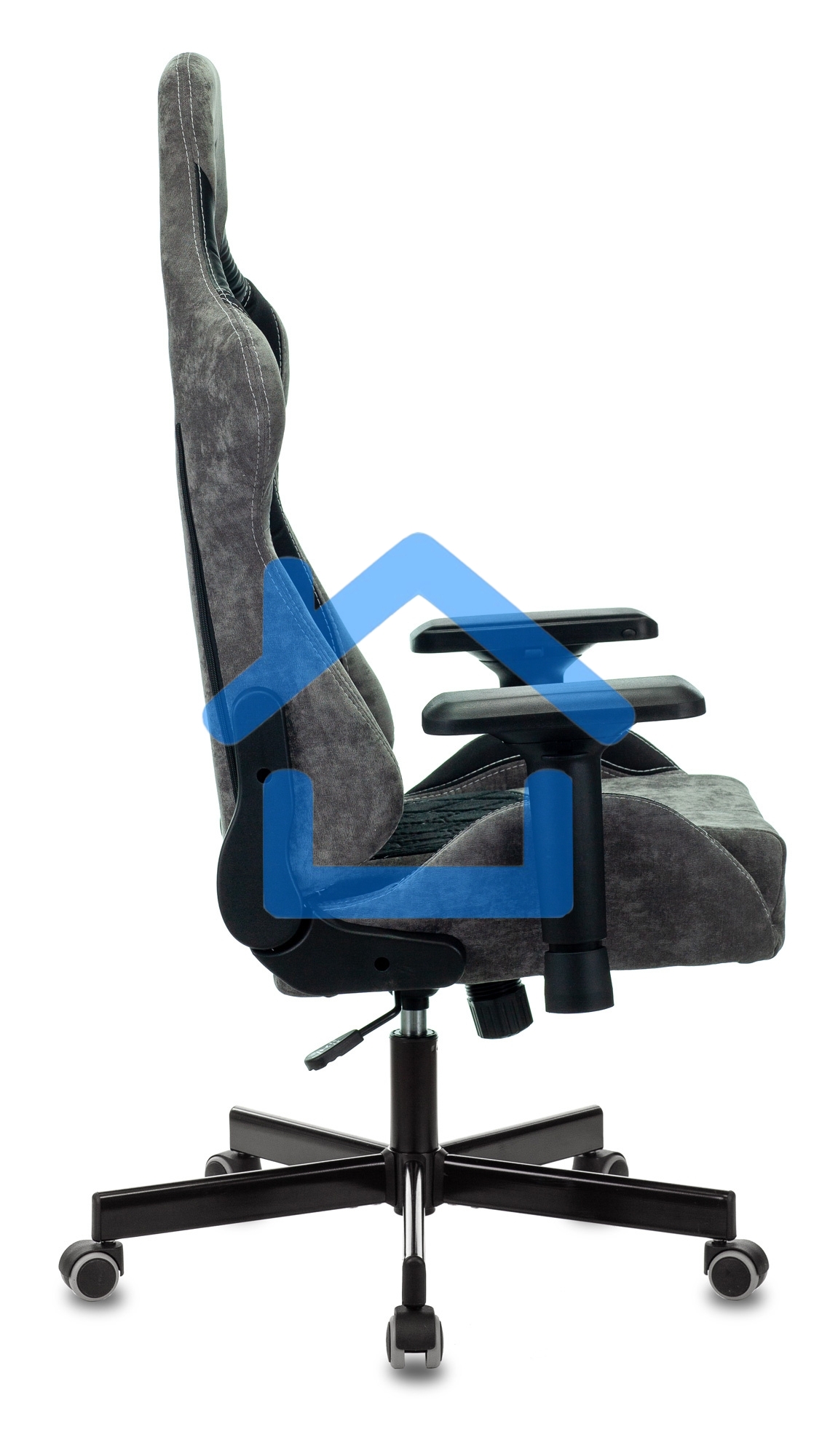 Кресло игровое Бюрократ VIKING 7 KNIGHT B FABRIC черный текстиль/эко.кожа крестовина металл/пластик