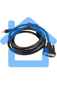 Шнур HDMI - DVI-D с фильтрами, длина 2 метра (GOLD) (PE пакет) Rexant 17-6304