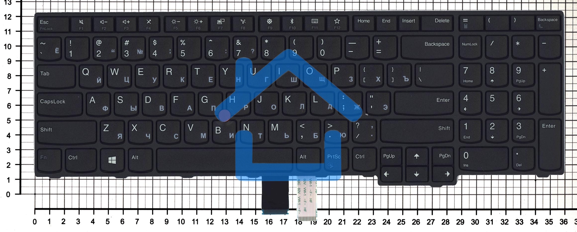 Клавиатура для ноутбука Lenovo ThinkPad E570 E575 черная