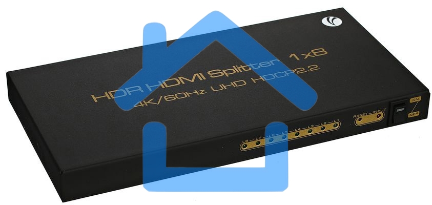 Разветвитель VCOM HDMI Spliitter 1=>8 2.0v, <DD428>