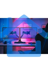 Кронштейн для 2 мониторов ONKRON G200 для монитора 13