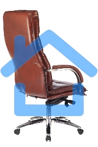 Кресло руководителя Бюрократ T-9927SL светло-коричневый Leather Eichel, кожа, крестовина металл хром