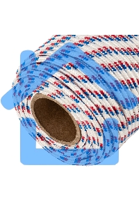 Фал плетеный СИБРТЕХ полипр. 16-прядный с полипр. серд. 8 мм, бухта 100 м, 520 кгс СИБРТЕХРоссия 93966