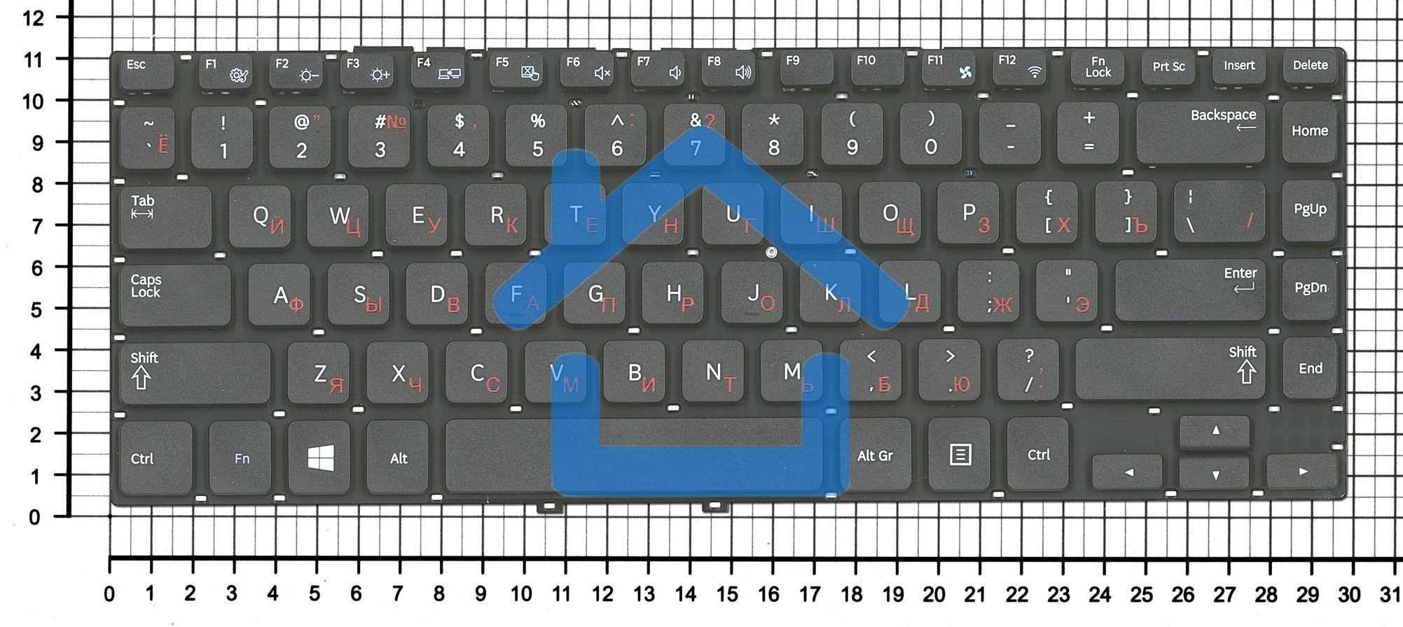 Клавиатура для ноутбука Samsung 355V4C-S01, черная
