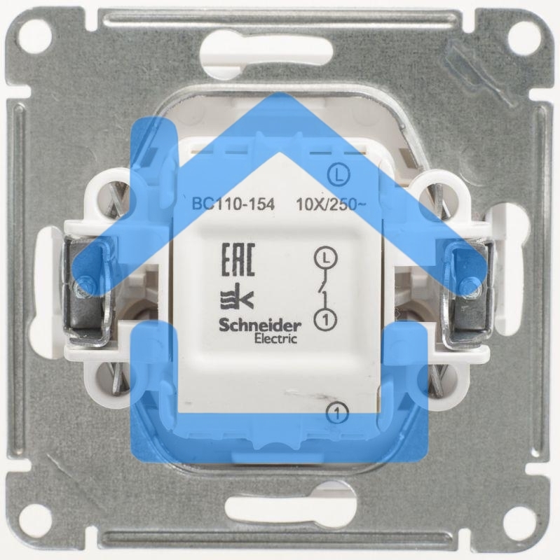 Механизм выключателя 1-кл. СП W59 10А IP20 10АХ бел. SchE VS110-154-1-86