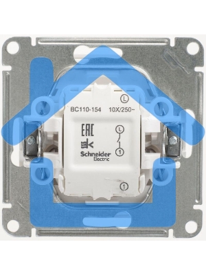 Механизм выключателя 1-кл. СП W59 10А IP20 10АХ бел. SchE VS110-154-1-86