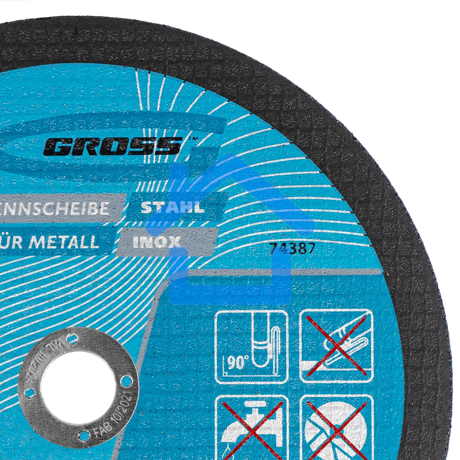 Круг отрезной по металлу, 230 х 1,6 х 22,2 мм, WA46TBF Gross