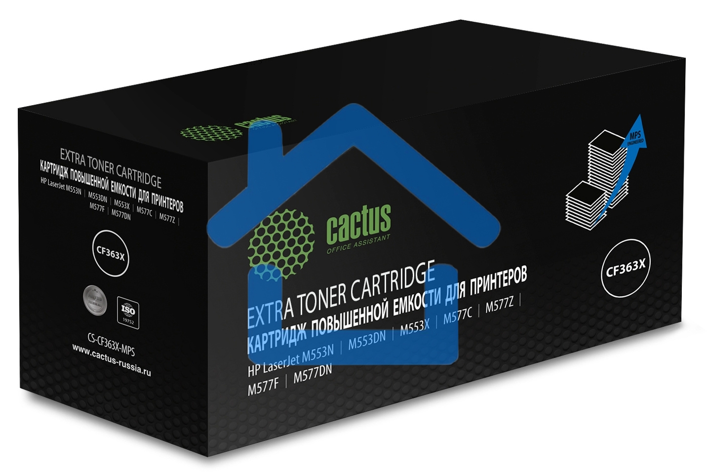 Картридж лазерный Cactus CS-CF363X-MPS пурпурный (18000 стр.) для HP CLJ M552dn/M553dn/M553N/M553x