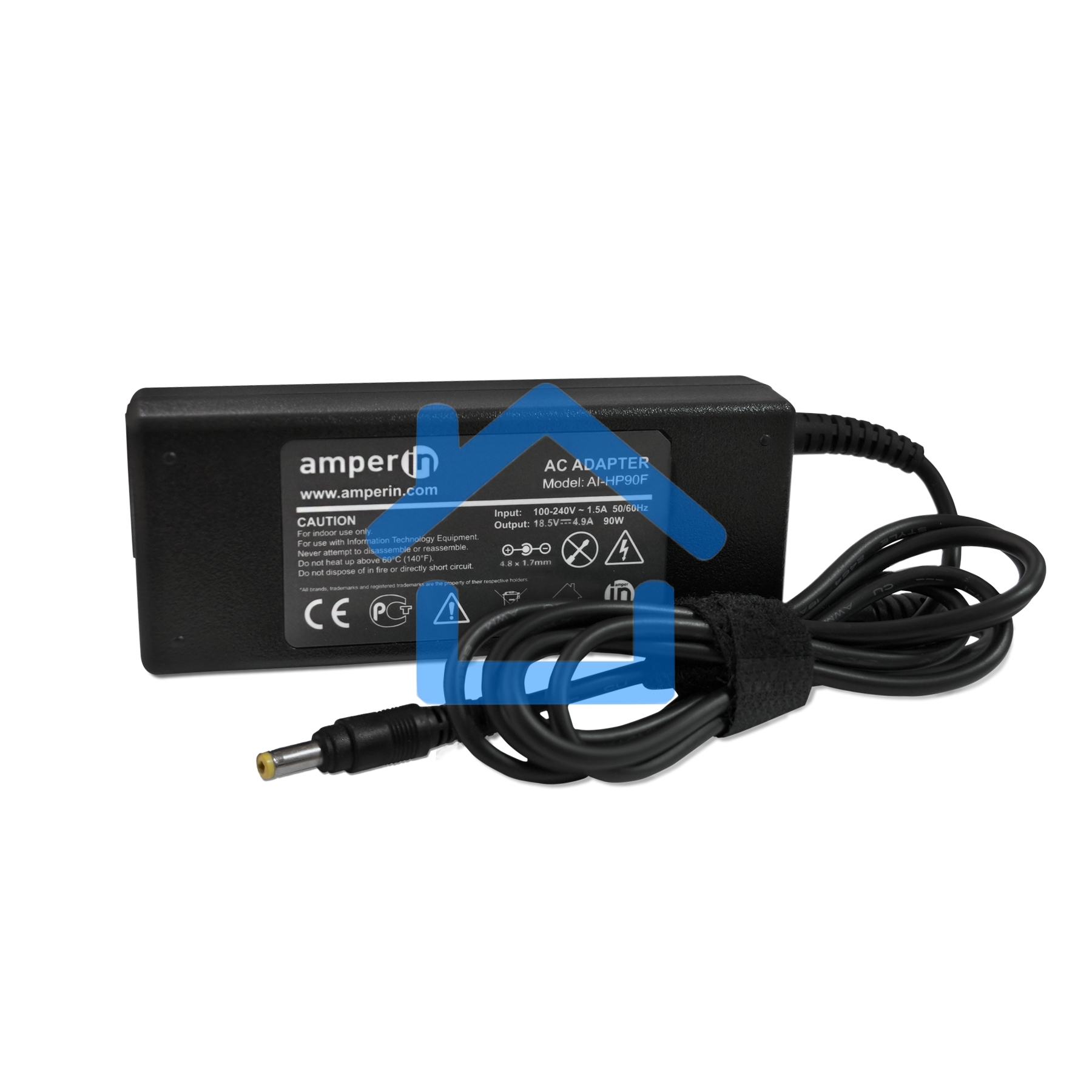 Блок питания (сетевой адаптер) Amperin AI-HP90F для ноутбуков HP PPP012L-S 18.5V 4.9A 4.8x1.7