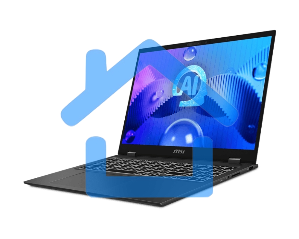 Ноутбук MSI Prestige 16 AI Evo B1MG-035RU серый 9S7-15A121-035 Core Ultra 7 155H 16Gb SSD1Tb Arc 16