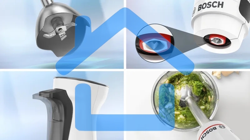 Блендер погружной Bosch MSM4W421 800Вт белый