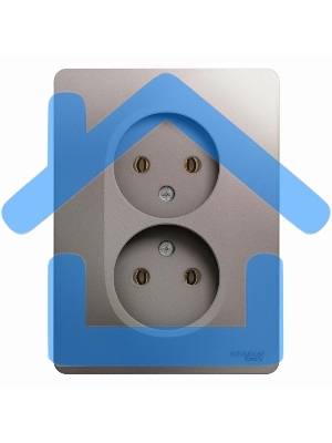 Розетка 2-м СП Glossa 16А IP20 без заземл. в сборе платина SchE GSL001220