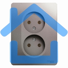 Розетка 2-м СП Glossa 16А IP20 без заземл. в сборе платина SchE GSL001220 Розетка 2-м СП Glossa 16А IP20 без заземл. в сборе платина SchE GSL001220