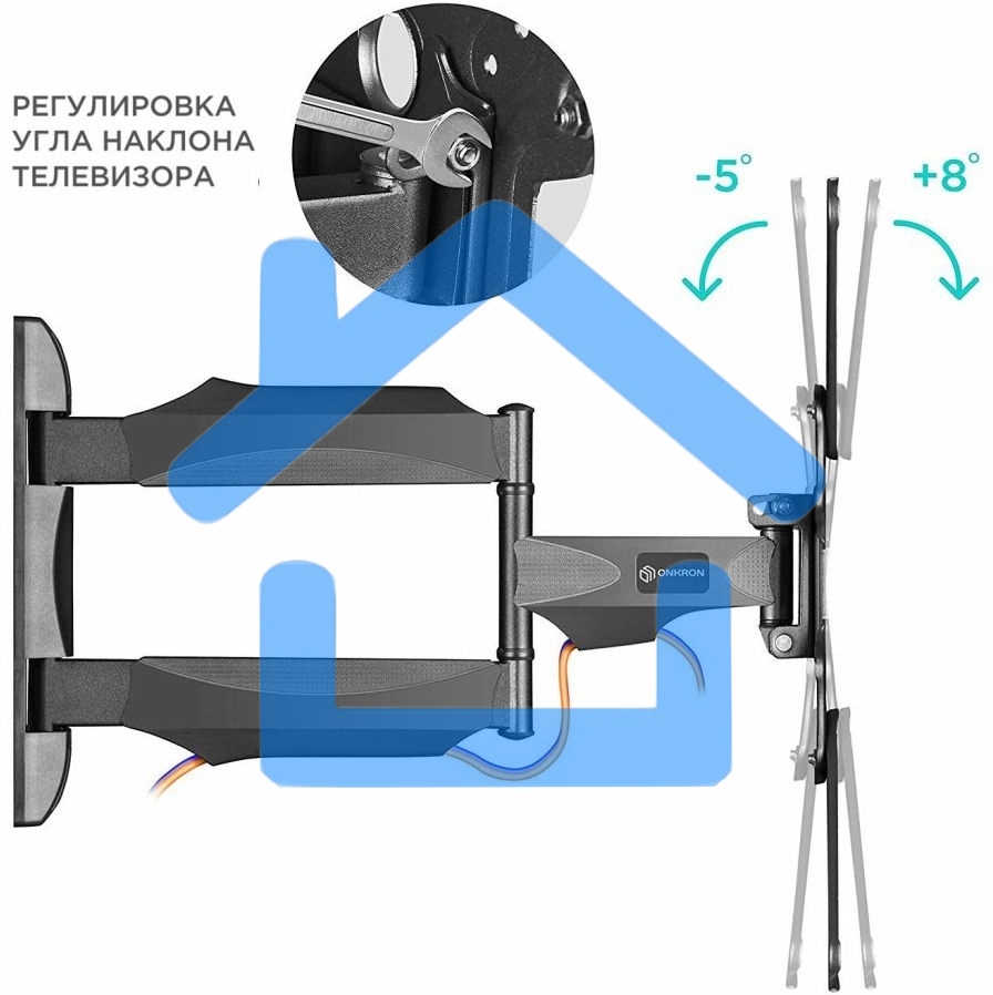 Кронштейн ONKRON NP40 черный 32-65