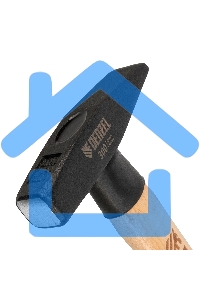 Молоток слесарный Denzel 300 г, кованый квадратный боек, буковая рукоятка