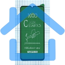 Керамическая пленка (стекло) для OPPO Reno 3 черный