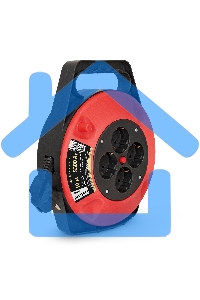 Удлинитель на катушке ExeGate EX286337RUS Master ECS-1-1.5B (4 евророзетки с заземлением, 10м, защита от детей, защита от перегрузки, 3х1,5мм2, 15А/3.3кВт)