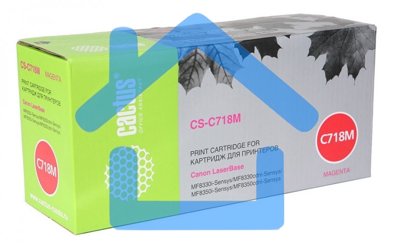 Картридж лазерный Cactus CS-C718M пурпурный (2900 стр.) для Canon i-Sensys MF8330/MF8340/MF8350/MF8360/MF8540/MF8580/LBP7200/7210/7660/7680