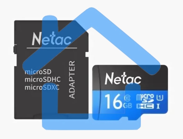 Флеш карта microSDHC 16Gb Netac P500 <NT02P500STN-016G-R> (с SD адаптером) 80MB/s