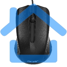 Мышь проводная Acer OMW010 черный, 1200 dpi, USB, кнопки - 3