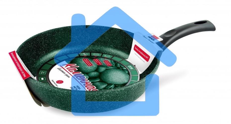 Сковорода НЕВА-МЕТАЛЛ 16128 Каменная 28см Балтик грин н/р