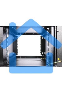 Шкаф телеком. настенный разборный 6U (600х650) дверь стекло,цвет черный (ШРН-Э-6.650-9005) (1 коробка)