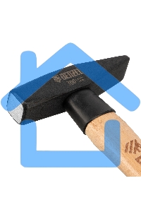 Молоток слесарный Denzel 300 г, кованый квадратный боек, буковая рукоятка