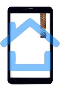 Сенсорное стекло (тачскрин) для Irbis TZ81L, черное с рамкой