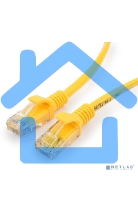 Патч-корд медный UTP Cablexpert PP10-1M/Y кат.5e, 1м, литой, многожильный (желтый)