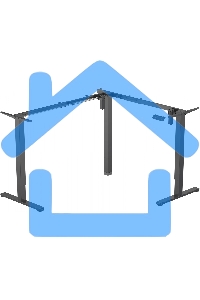 Подстолье Cactus CS-EDXLF-BK каркас черный