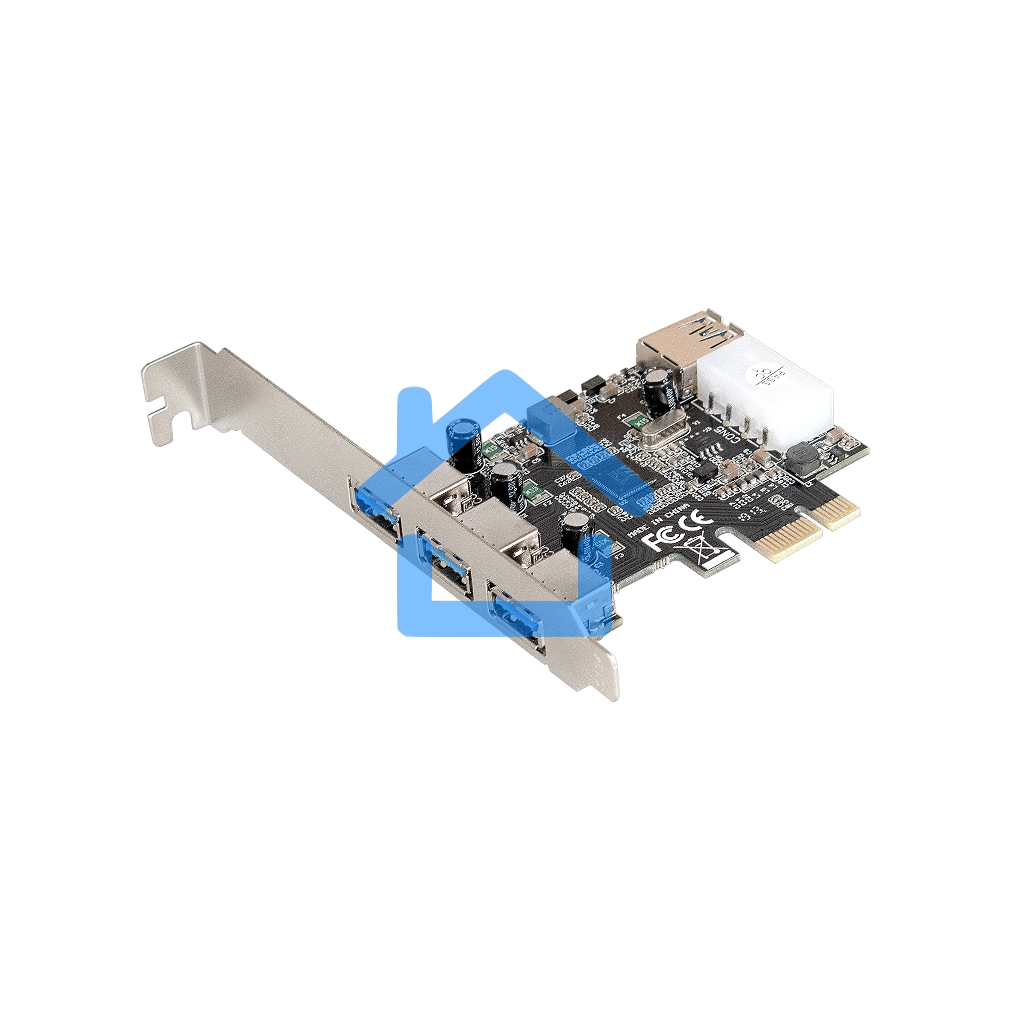 Контроллер ExeGate EXE-367 PCI-E 2.0, 3*USB 3.0 ext + 1*USB 3.0 int, разъем доп.питания (OEM)